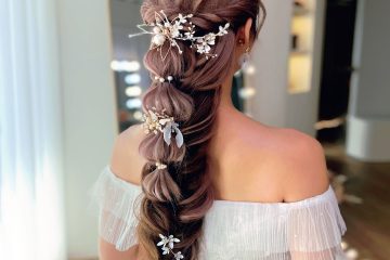 浪漫唯美側編髮新娘造型 - 適合戶外婚禮或輕婚紗，由台中新秘 Sierra 筱如打造